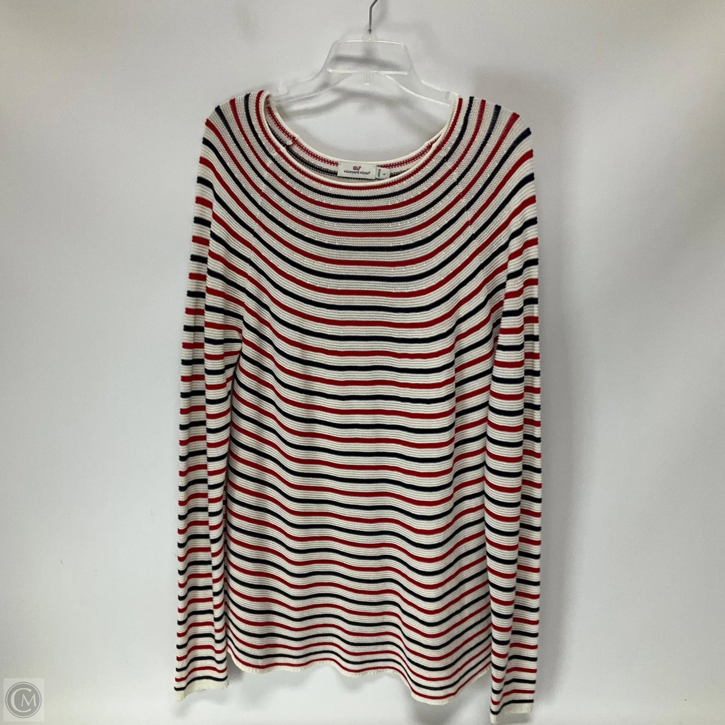 Tunic Long Sleeve By Vineyard Vines In Striped Pattern, Size: L