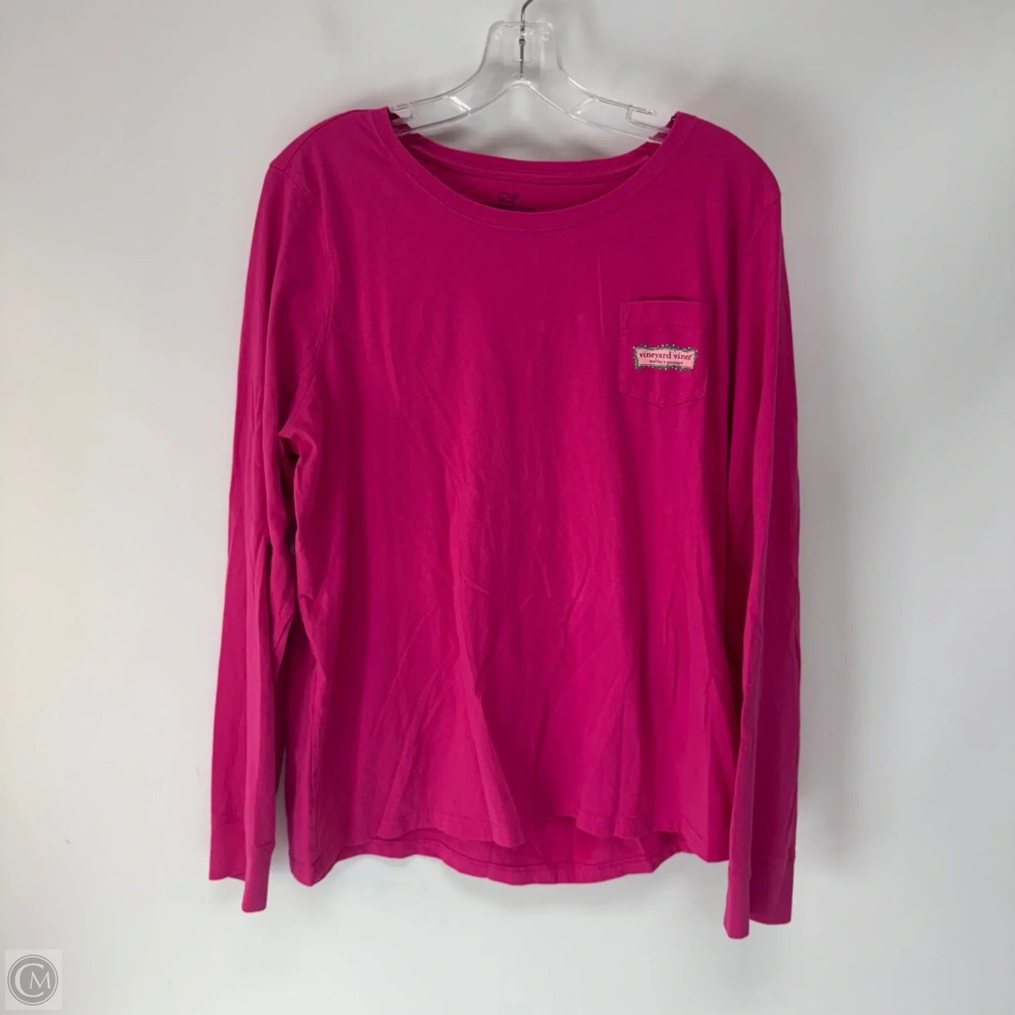 Top Long Sleeve Basic By Vineyard Vines In Pink, Size: Xl