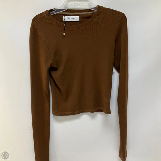 Top Long Sleeve By Cma In Brown, Size: L