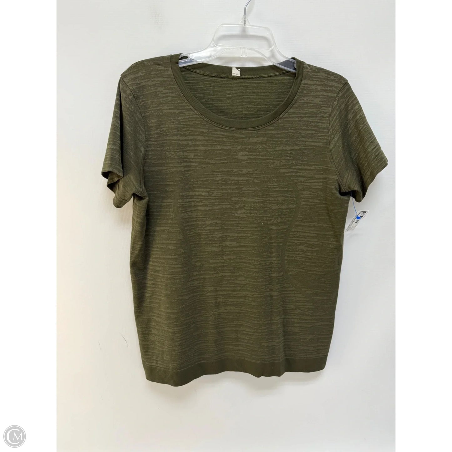 Athletic Top Short Sleeve By Lululemon In Green, Size: 10