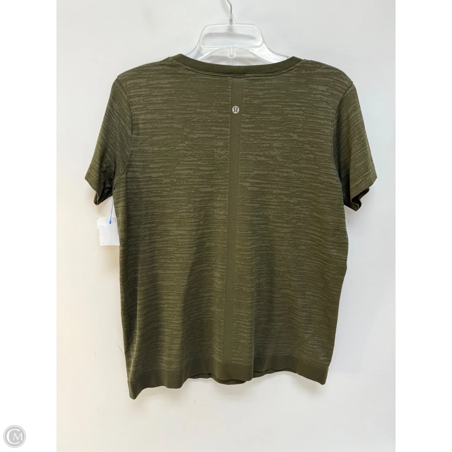 Athletic Top Short Sleeve By Lululemon In Green, Size: 10