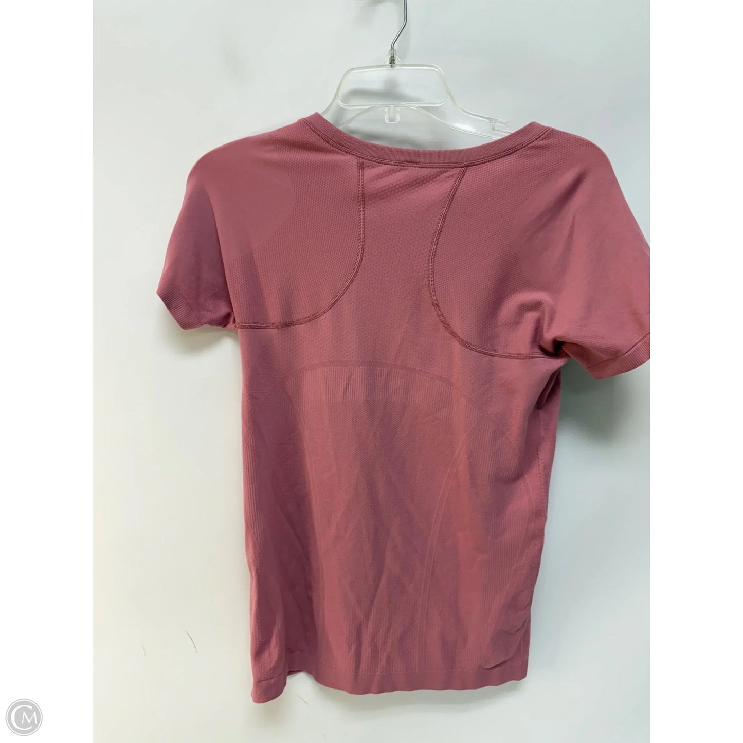 Athletic Top Short Sleeve By Lululemon In Pink, Size: 10