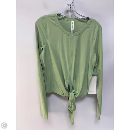 Athletic Top Long Sleeve Crewneck By Lululemon In Green, Size: 10