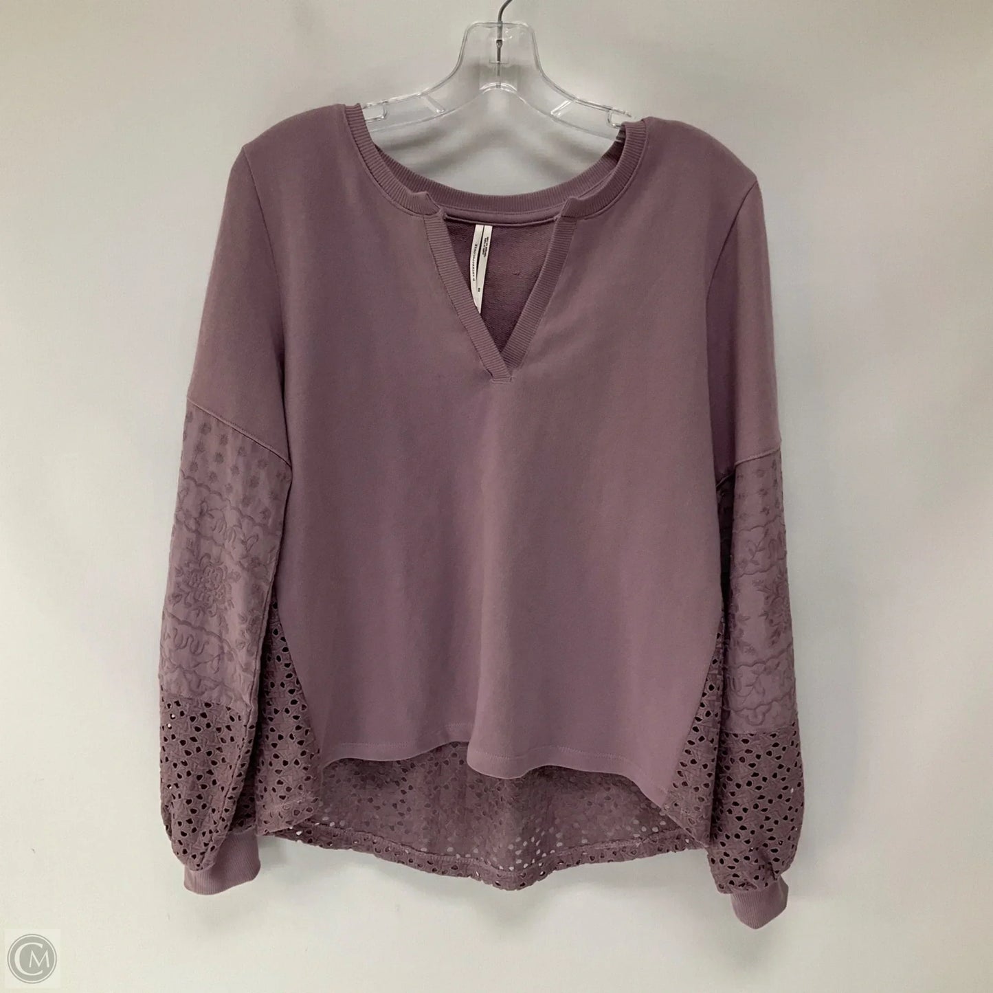 Top Long Sleeve By Anthropologie In Purple, Size: Xs