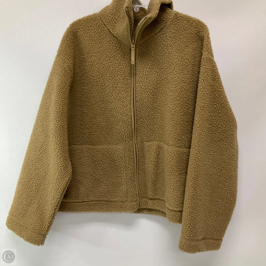 Jacket Faux Fur & Sherpa By H&m In Brown, Size: Xxl