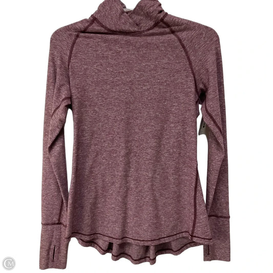 Athletic Top Long Sleeve Collar By Lululemon In Purple, Size: 4