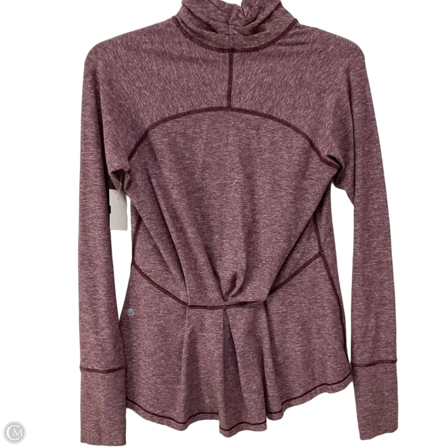 Athletic Top Long Sleeve Collar By Lululemon In Purple, Size: 4