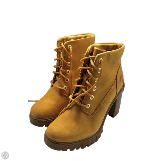 Boots Ankle Heels By Timberland In Tan, Size: 7