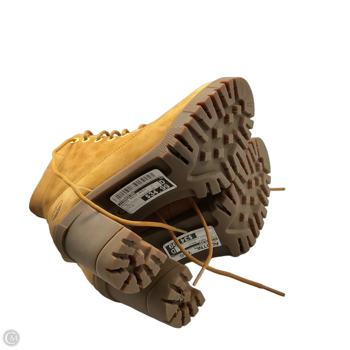 Boots Ankle Heels By Timberland In Tan, Size: 7