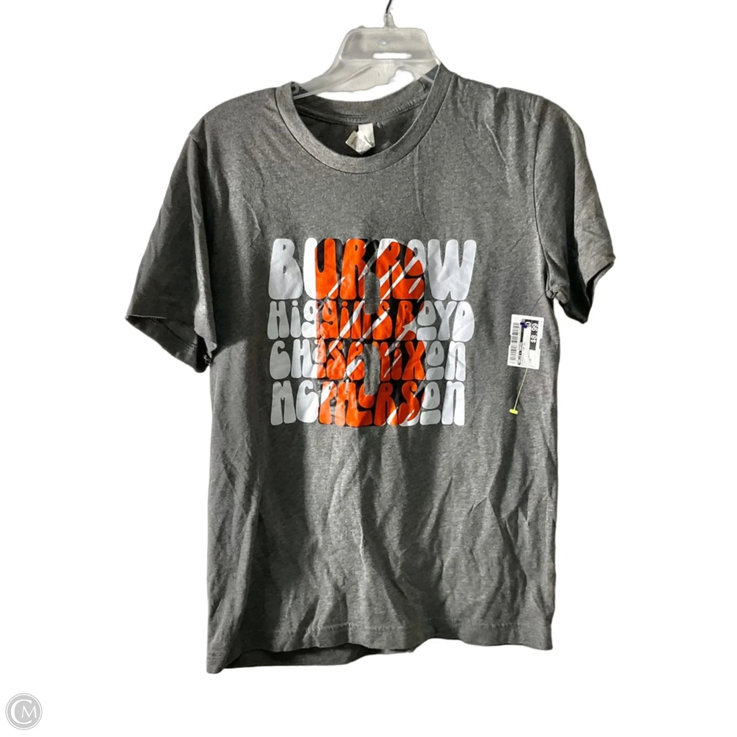 Athletic Top Short Sleeve By Bella + Canvas In Grey, Size: M
