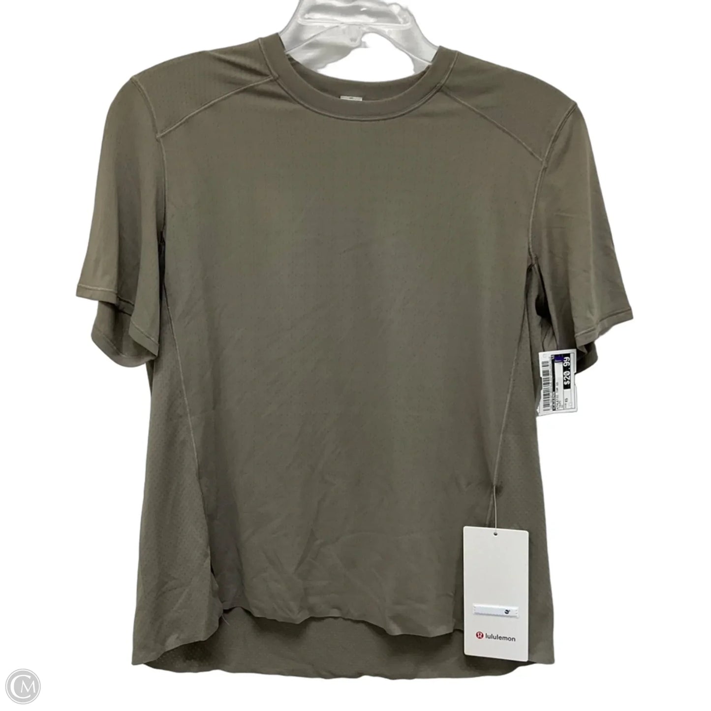 Athletic Top Short Sleeve By Lululemon In Taupe, Size: Xs