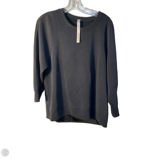 Athletic Top Long Sleeve Crewneck By Lululemon In Black, Size: 10