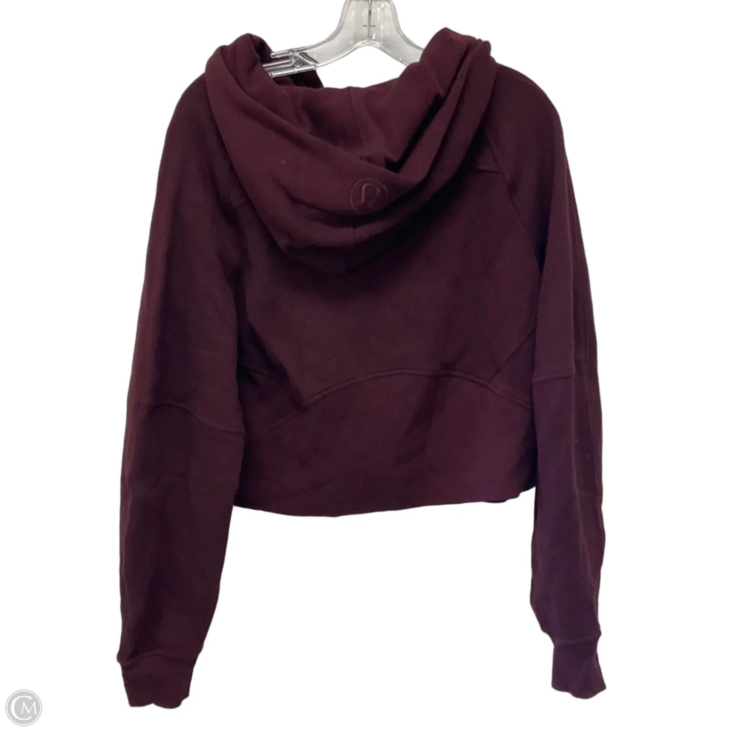 Athletic Sweatshirt Hoodie By Lululemon In Maroon, Size: M