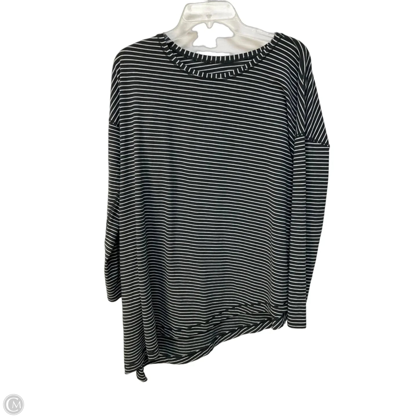 Athletic Top Long Sleeve Crewneck By Lululemon In Striped Pattern, Size: L