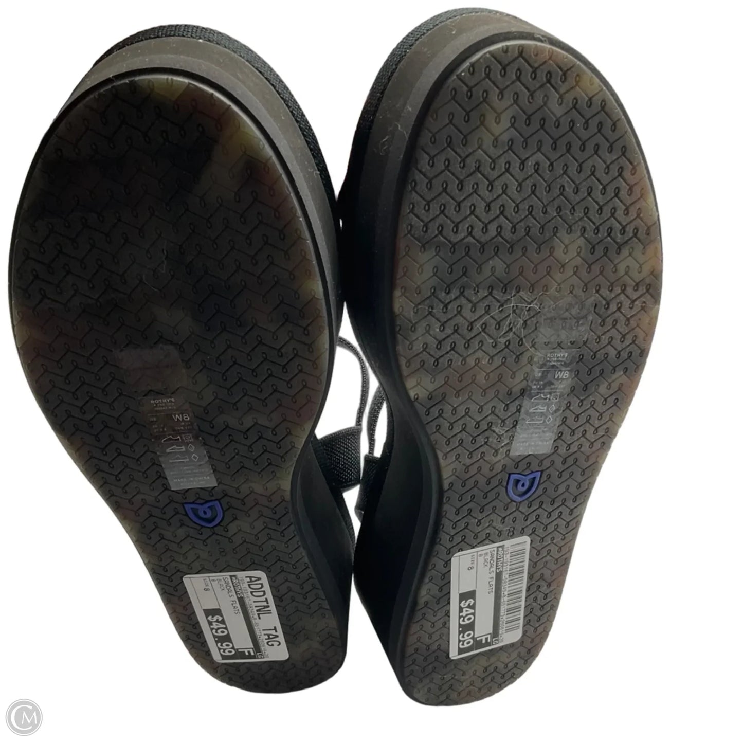 Sandals Flats By Rothys In Black, Size: 8
