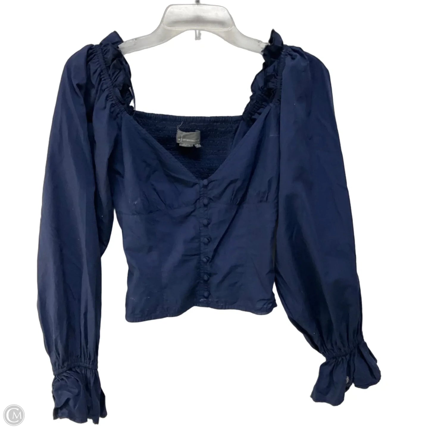 Top Long Sleeve By Anthropologie In Navy, Size: Xs
