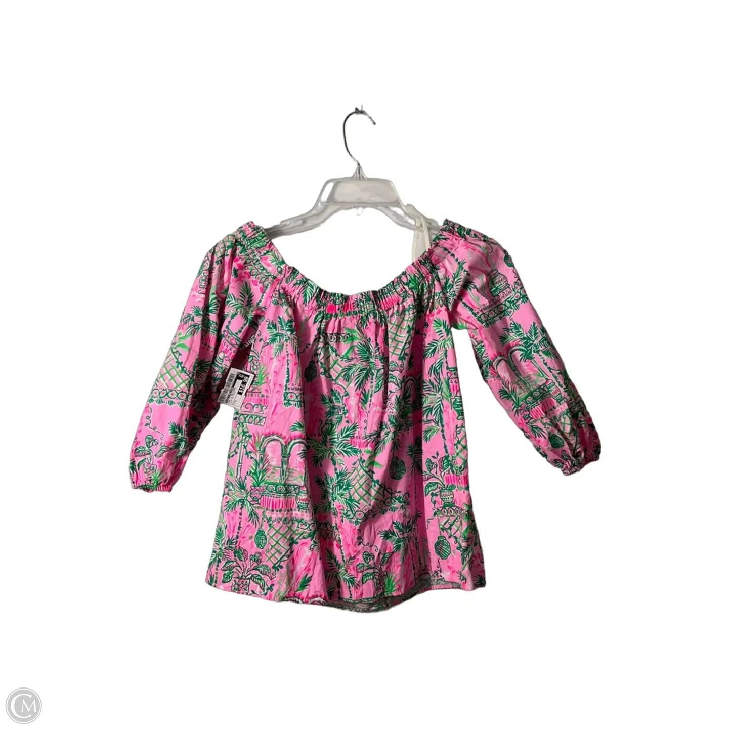 Top Long Sleeve Designer By Lilly Pulitzer In Tropical Print, Size: M