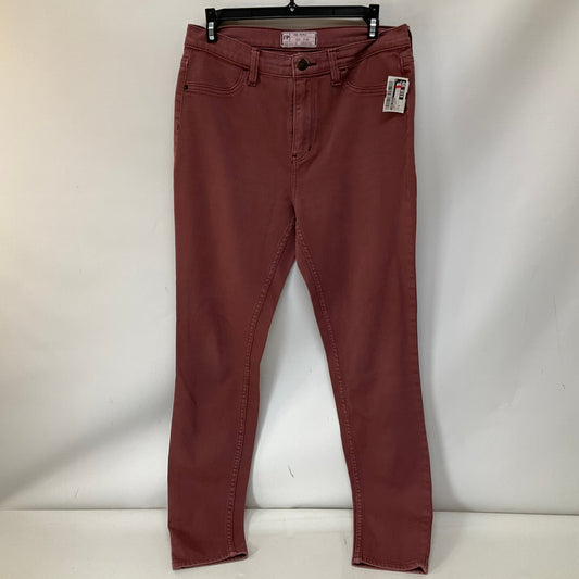 Jeans Skinny By Free People In Pink Denim, Size: 8