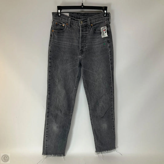 Jeans Straight By Gap In Black Denim, Size: 0