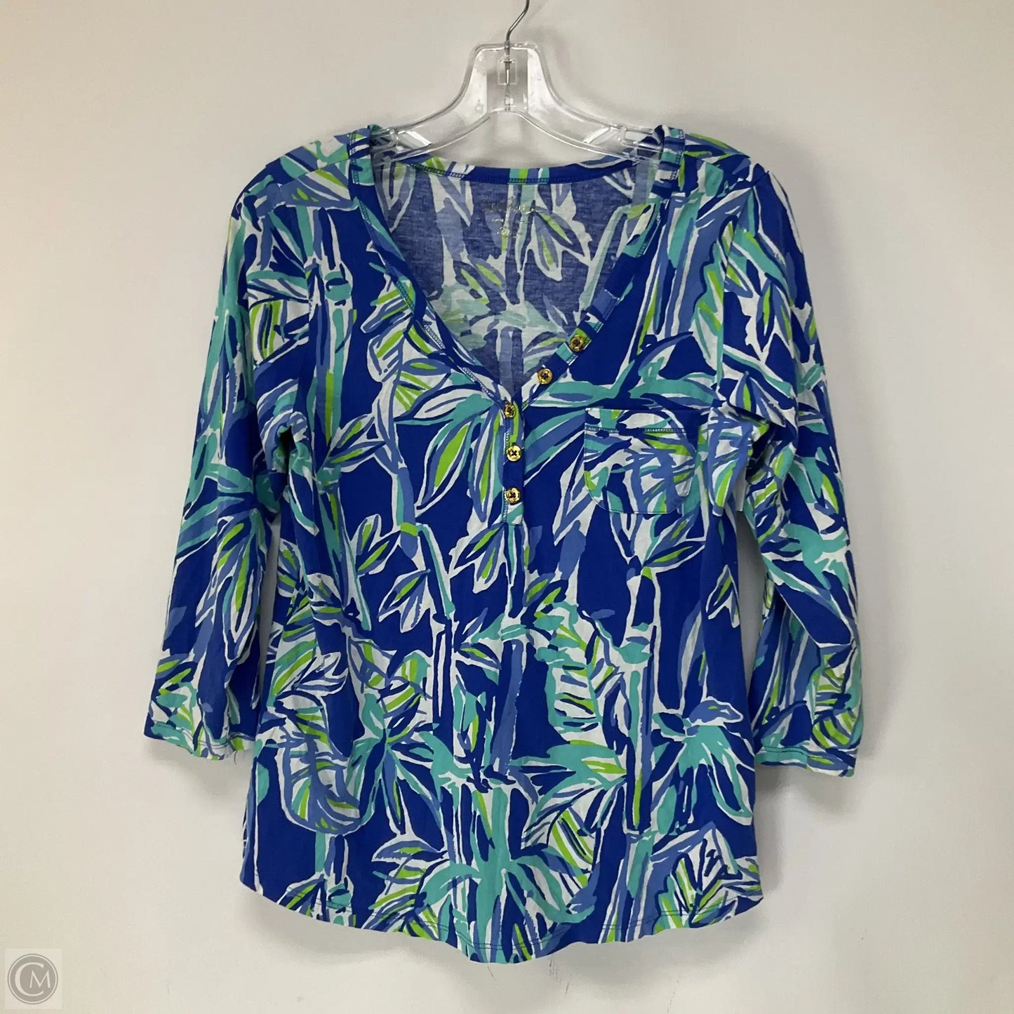 Top Long Sleeve By Lilly Pulitzer In Blue, Size: M