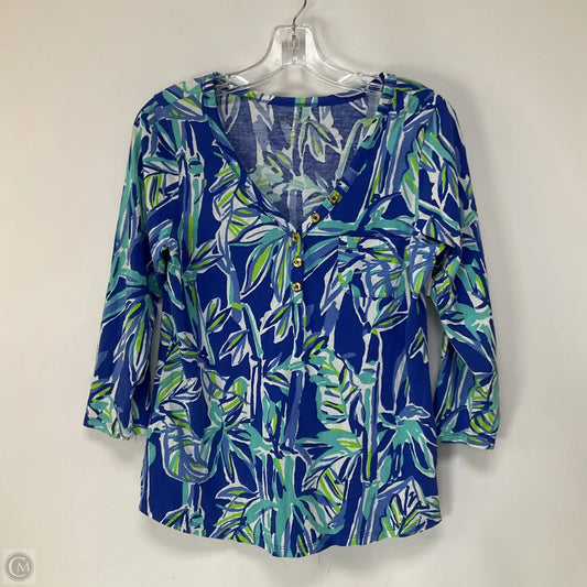 Top Long Sleeve By Lilly Pulitzer In Blue, Size: M