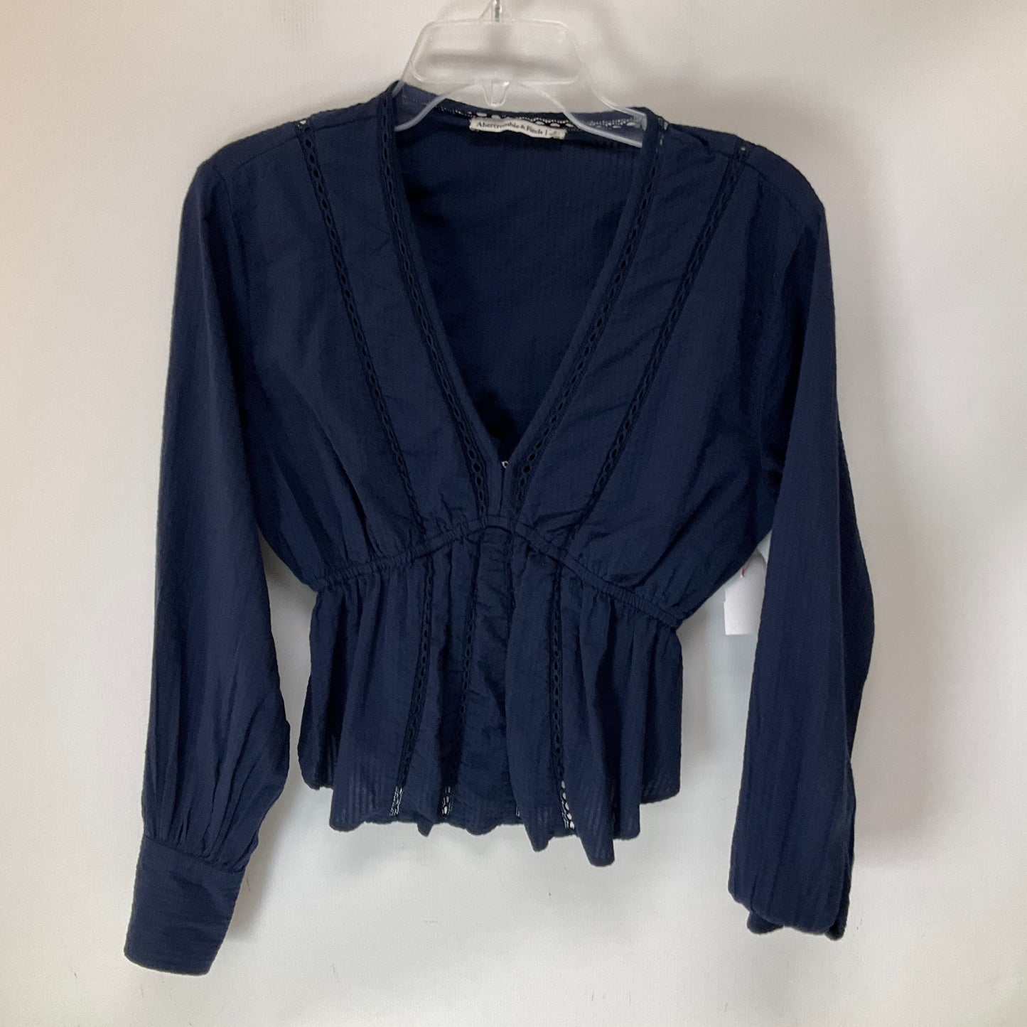 Top Long Sleeve By Abercrombie And Fitch In Navy, Size: S