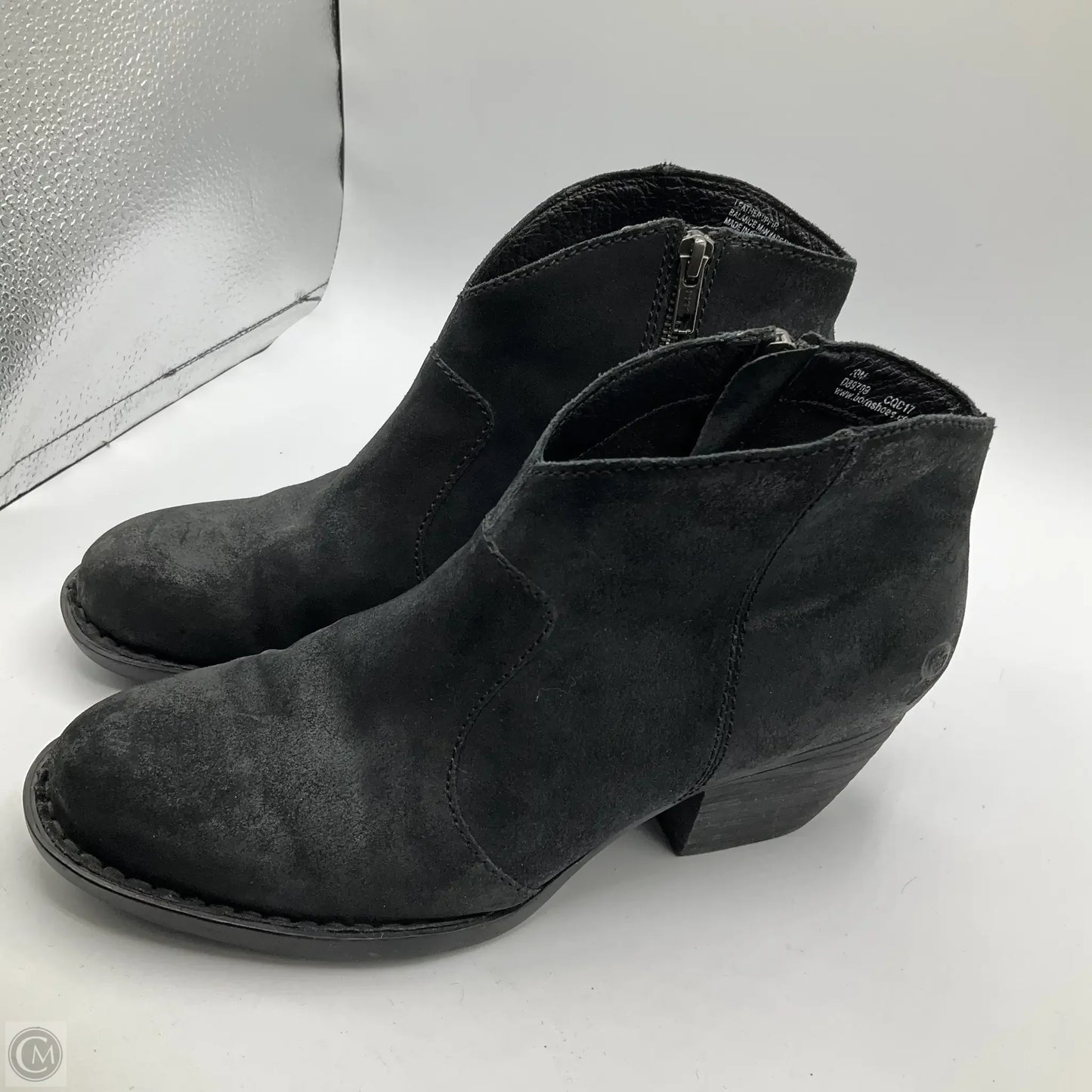 Boots Ankle Heels By Born In Black, Size: 10