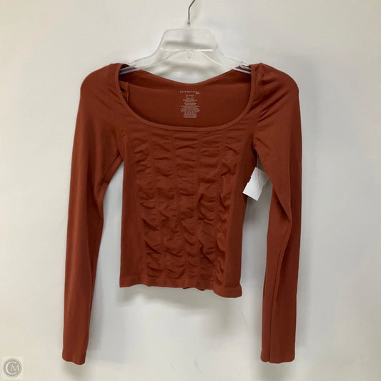 Top Long Sleeve By Free People In Orange, Size: S