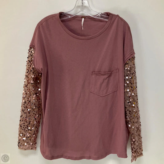 Top Long Sleeve By Free People In Mauve, Size: Xs