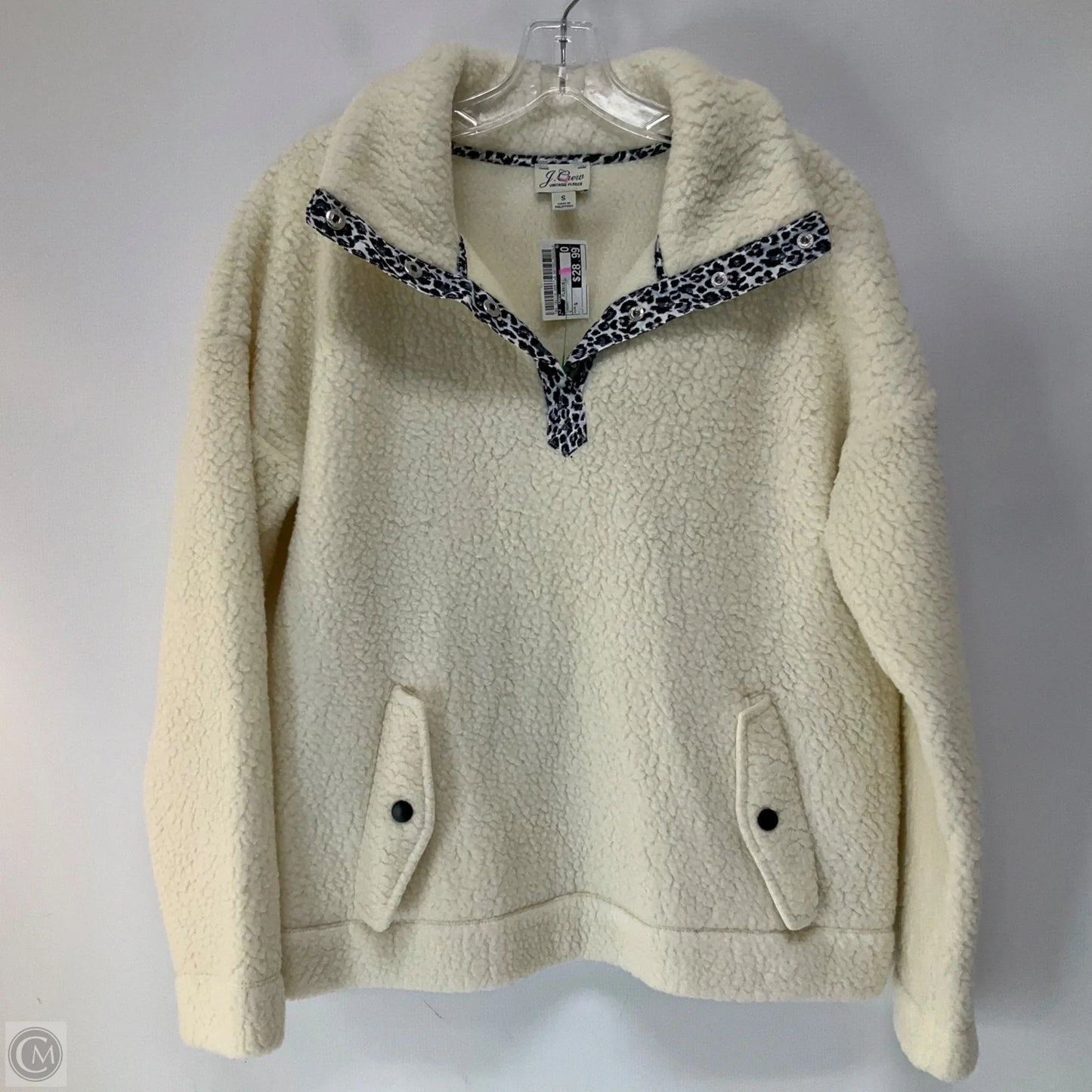 Jacket Fleece By J. Crew In Cream, Size: S