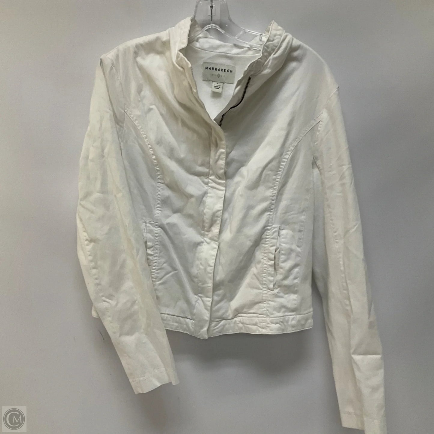 Jacket Moto By Marrakech In White, Size: L