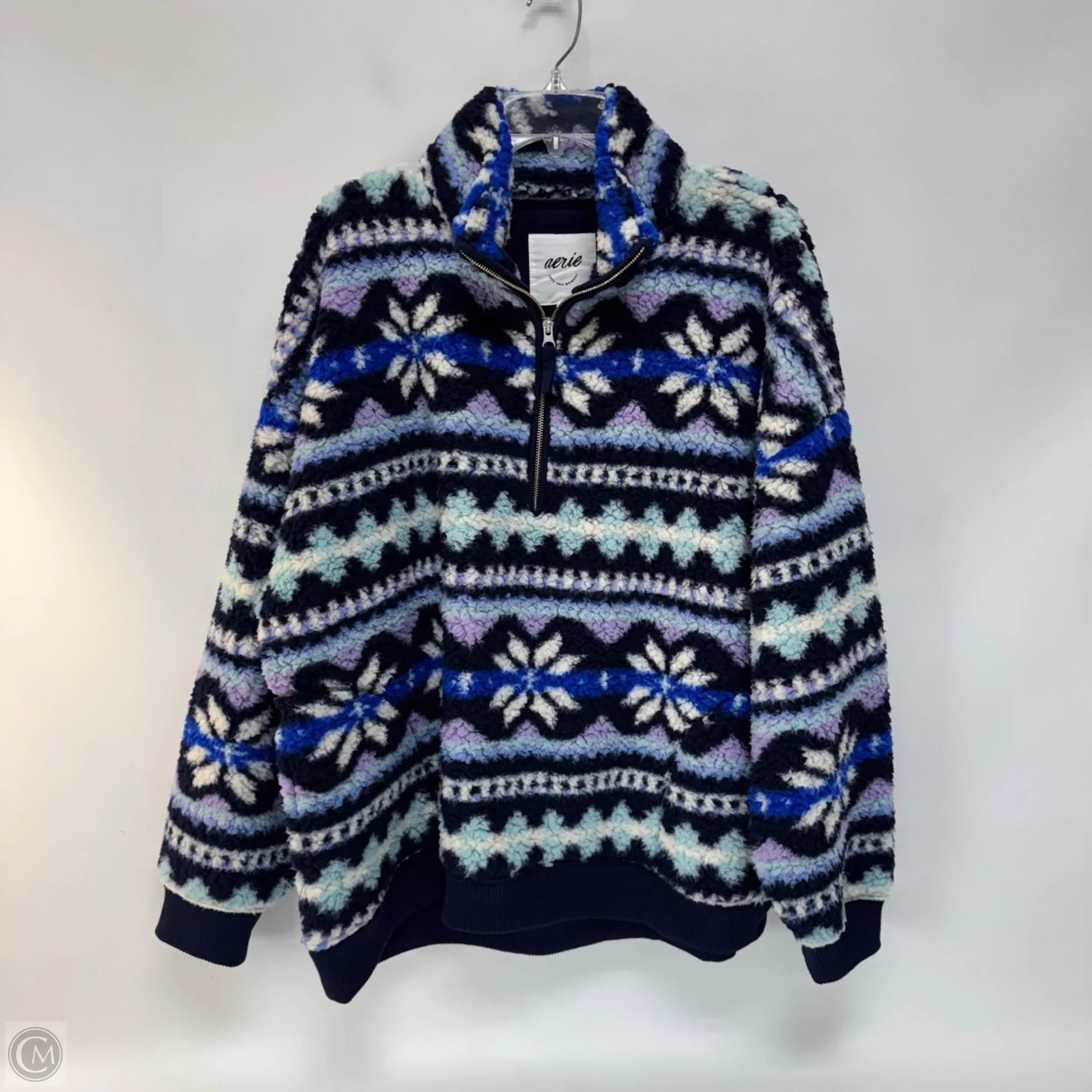 Jacket Fleece By Aerie In Blue, Size: Xl