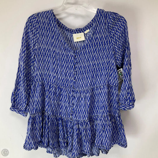 Top Long Sleeve By Maeve In Blue, Size: M