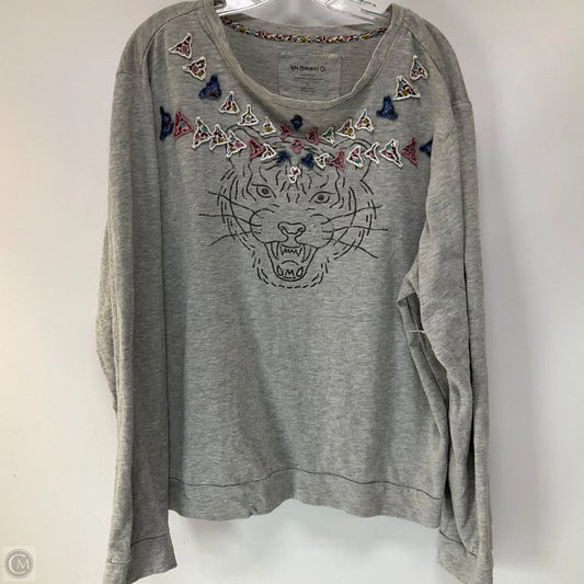 Top Long Sleeve By Anthropologie In Grey, Size: Xl