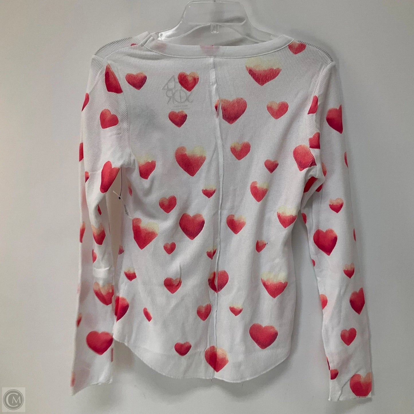 Top Long Sleeve By Chaser In Pink & White, Size: S