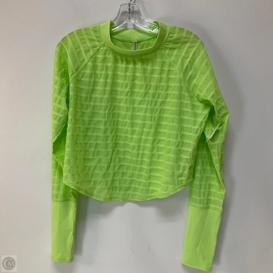Athletic Top Long Sleeve Crewneck By Free People In Green, Size: L