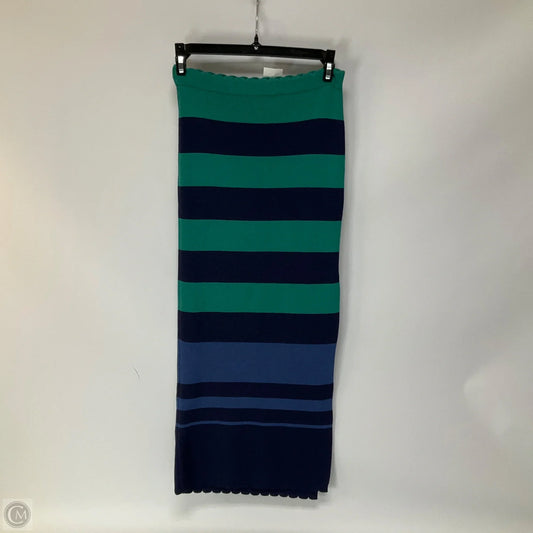 Skirt Midi By Anthropologie In Blue & Green, Size: Xs