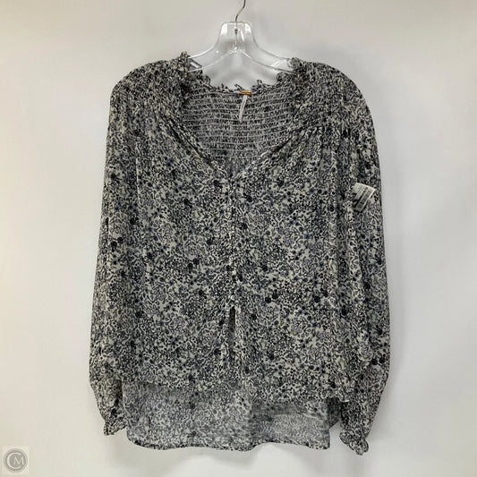 Top Long Sleeve By Free People In Floral Print, Size: M