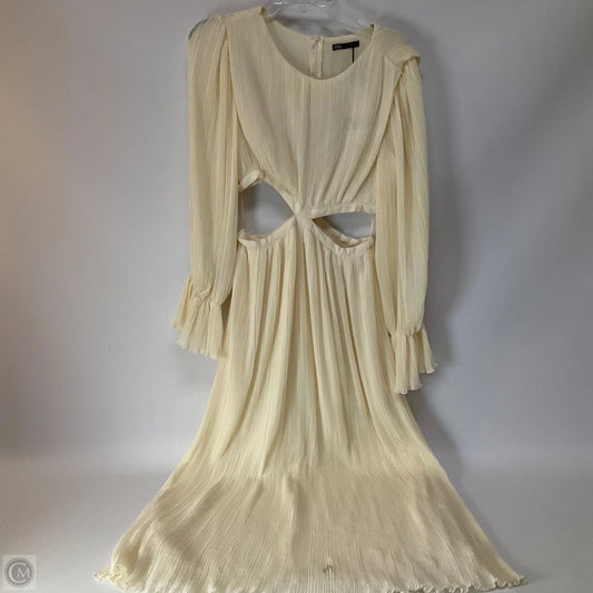 Dress Casual Maxi By Zara In Cream, Size: S