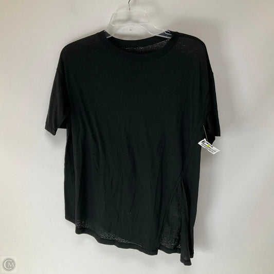 Athletic Top Short Sleeve By Lululemon In Black, Size: L