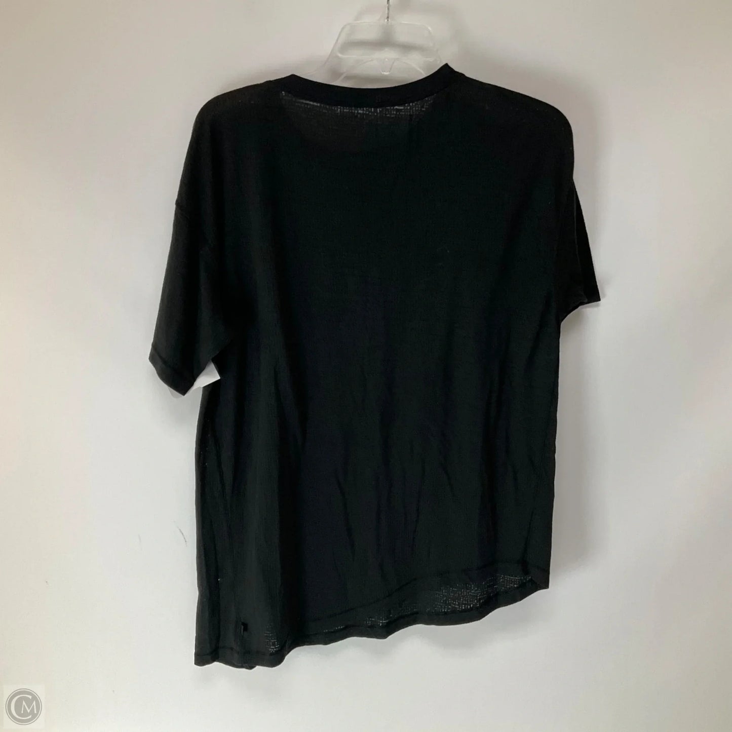 Athletic Top Short Sleeve By Lululemon In Black, Size: L