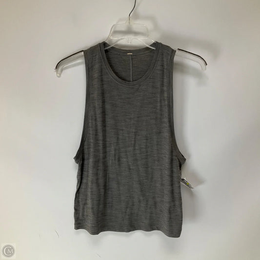 Athletic Tank Top By Lululemon In Grey, Size: M