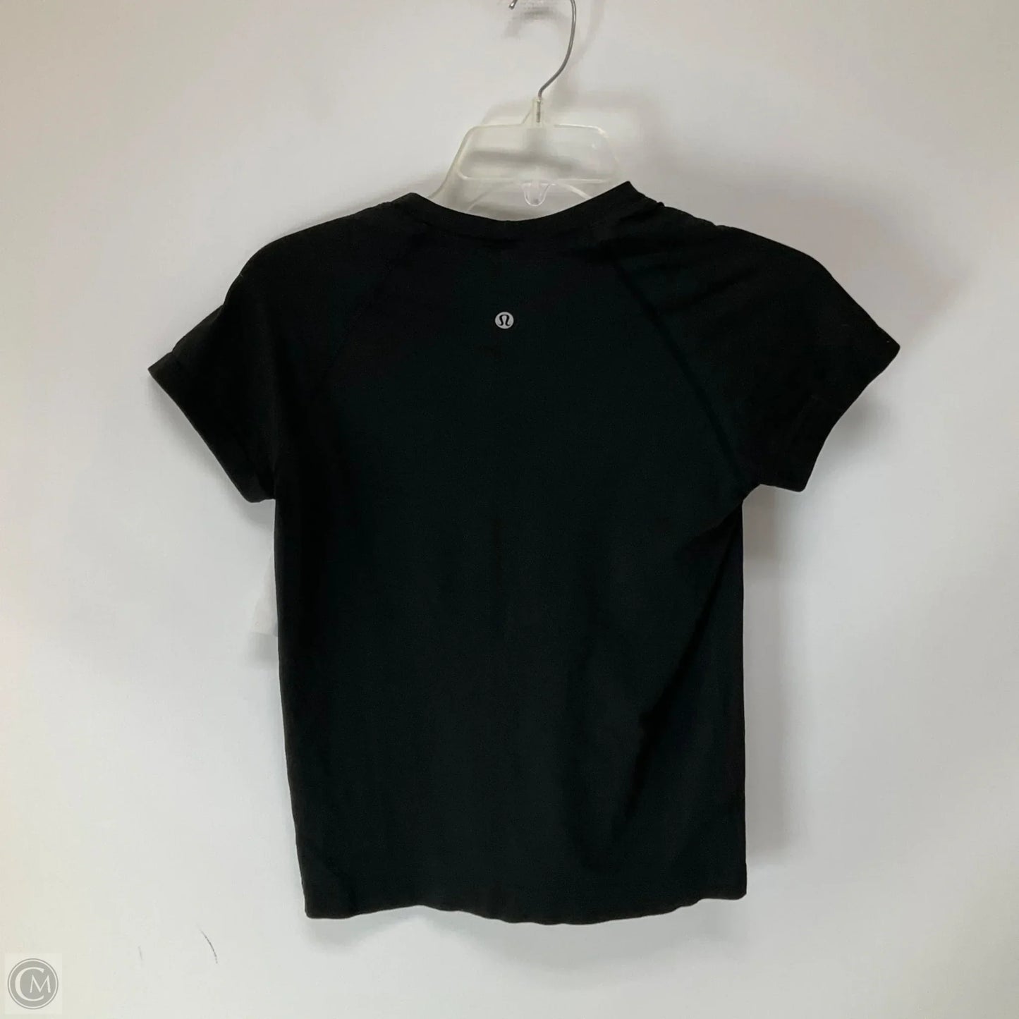 Athletic Top Short Sleeve By Lululemon In Black, Size: S