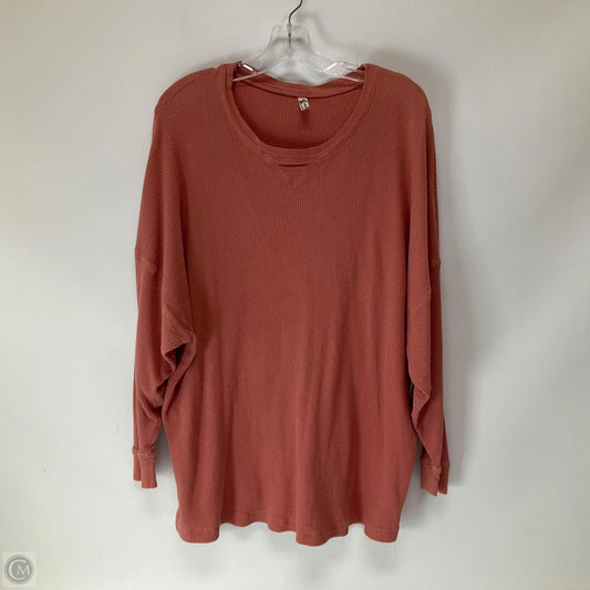 Top Long Sleeve By Free People In Pink, Size: S