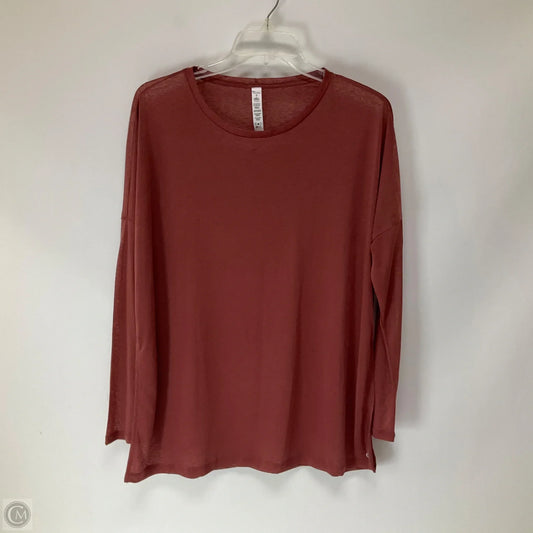 Athletic Top Long Sleeve Crewneck By Alo In Mauve, Size: S