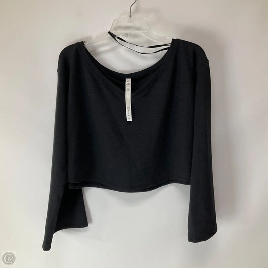 Athletic Top Long Sleeve Crewneck By Lululemon In Black, Size: M