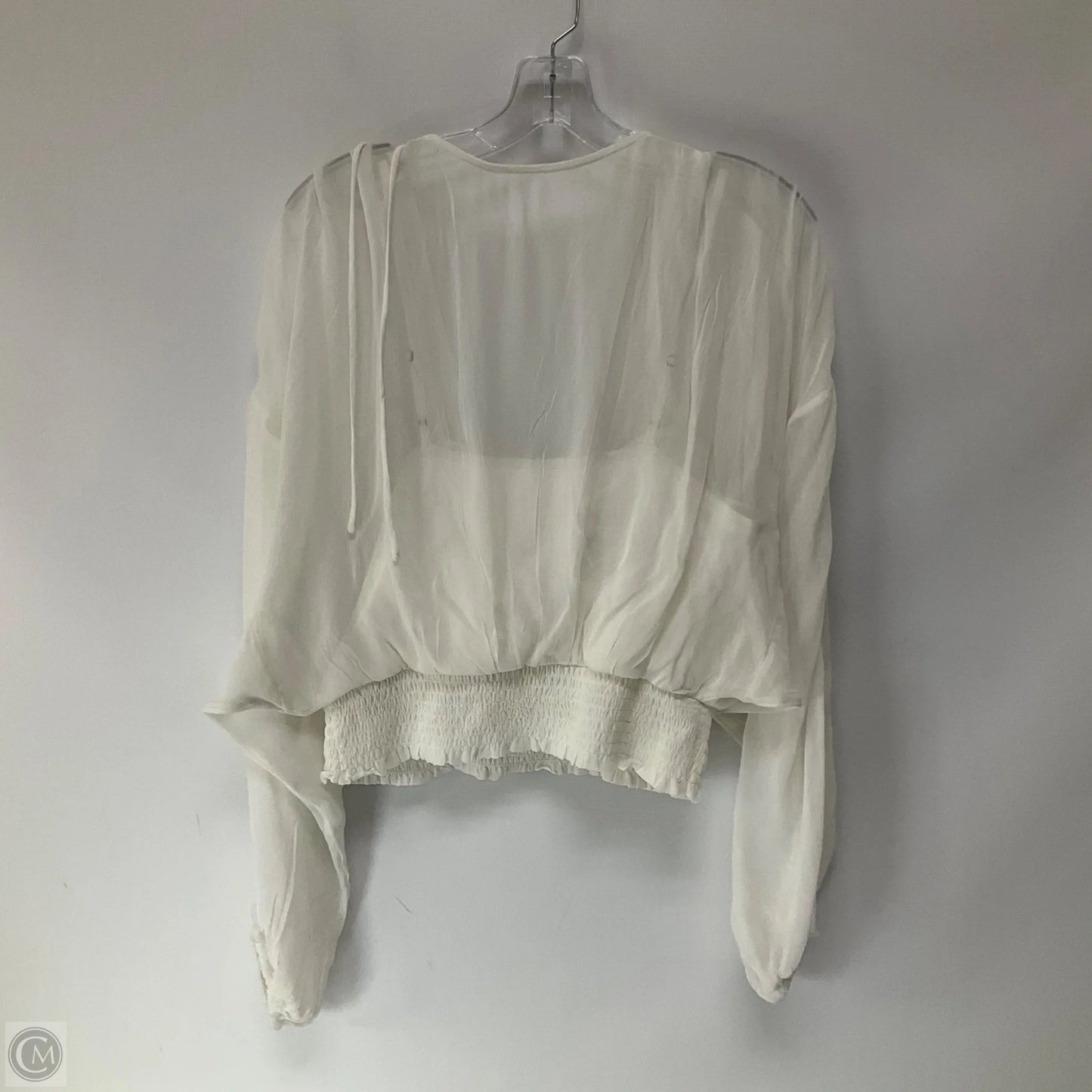 Top Long Sleeve By Anthropologie In Cream, Size: L