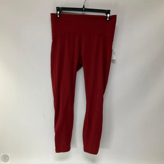 Athletic Leggings By Lululemon In Red, Size: 8