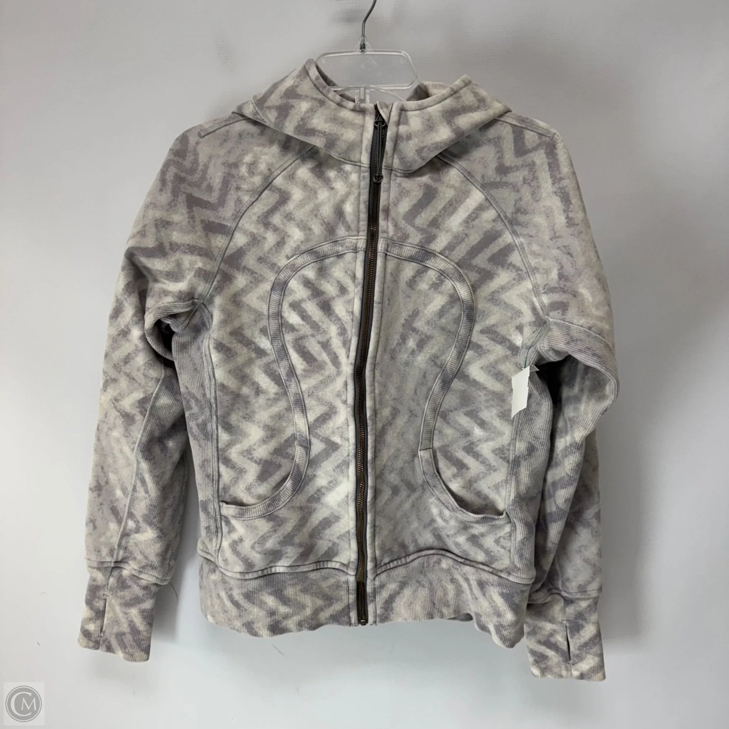 Athletic Jacket By Lululemon In Purple & White, Size: 10