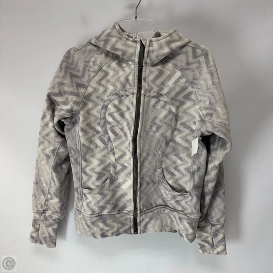 Athletic Jacket By Lululemon In Purple & White, Size: 10